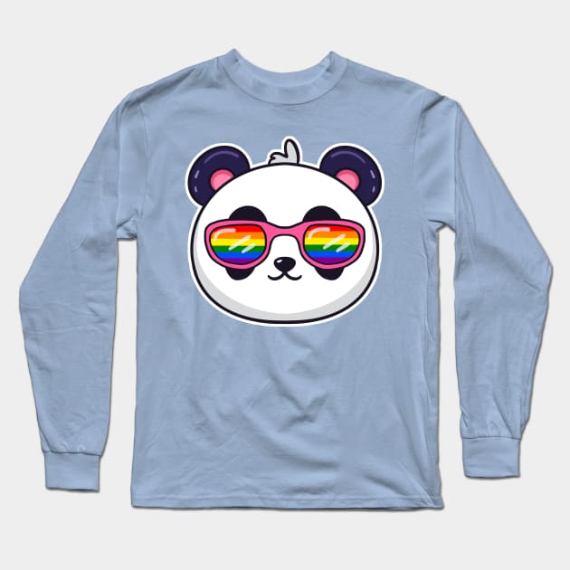 Pride Panda Long Sleeve T-Shirt by bolincradleyart